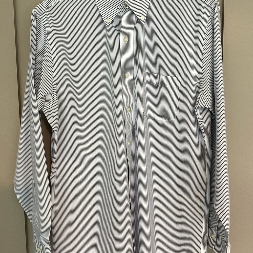 Brooks Brothers Blue and White Striped Button Down Shirt